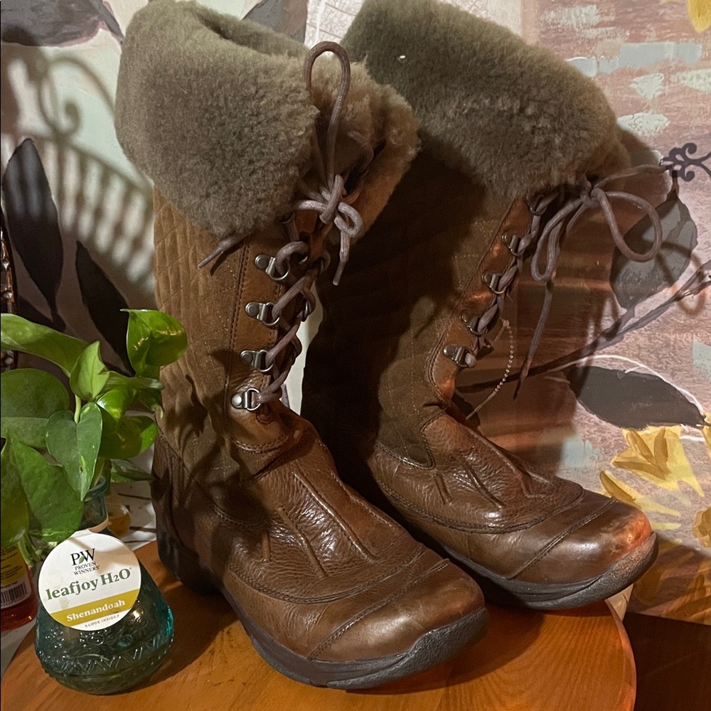 Dansko Brown Shearling Lined Winter Boots